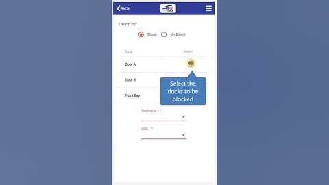 Block One or More Docks