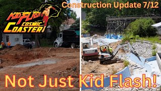3 Construction Sites?! - Kid Flash: Cosmic Coaster Construction Update (7-12-23)