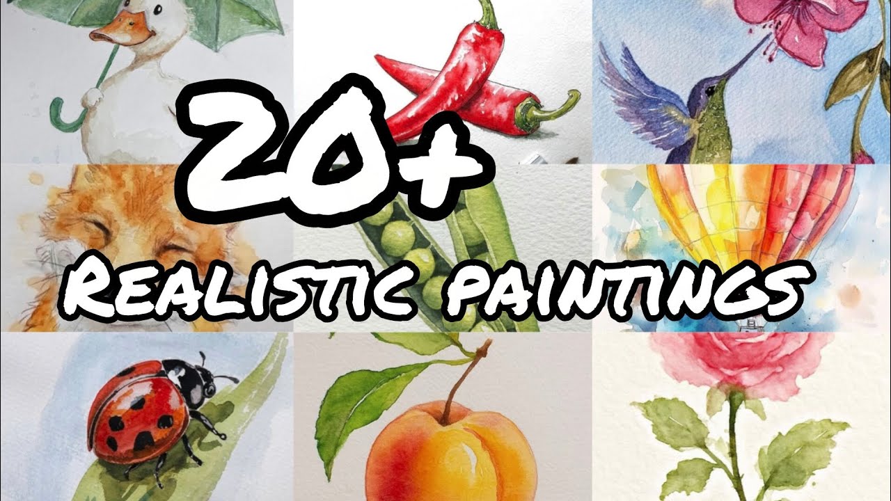 “20+ Hyper-Realistic Watercolor Artworks”