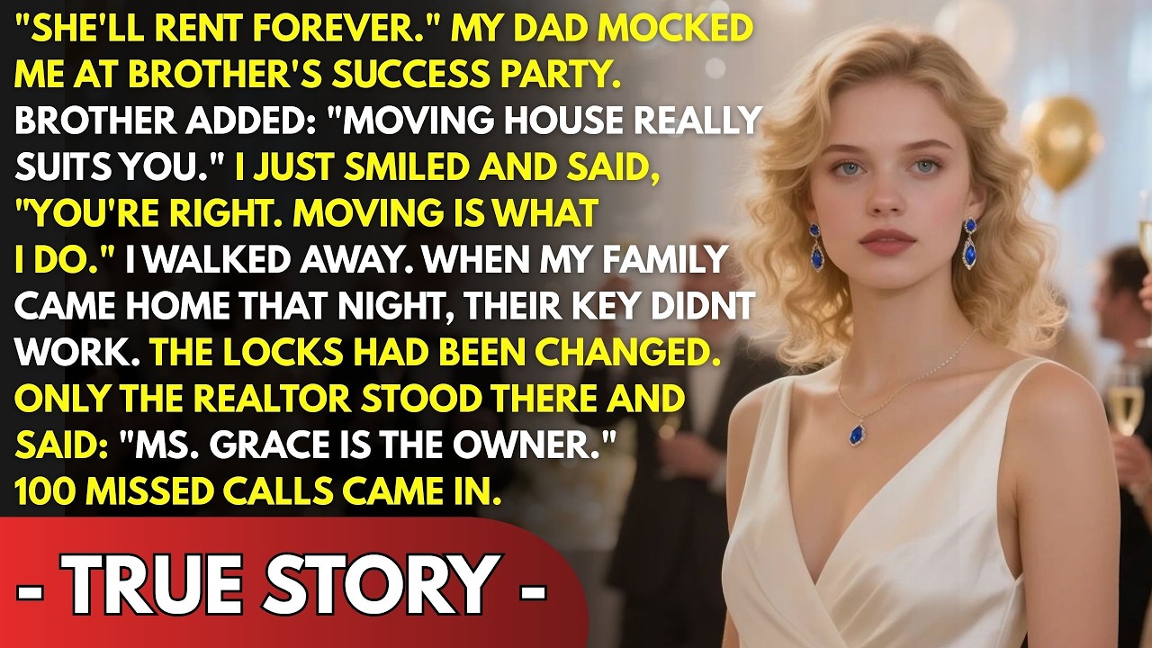 AT MY BROTHER’S SUCCESS PARTY, DAD LAUGHED “YOU’LL RENT FOREVER”—THEN THE REALTOR SAID I’M THE OWENR
