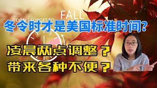 冬令时才是美国的标准时间，半夜两点调整时间？夏令时冬令时时间调整带来各种不方便？- 移民后要知道的事 -  | Daylight saving time ends
