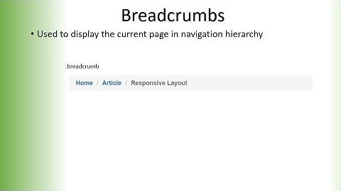 Breadcrumbs