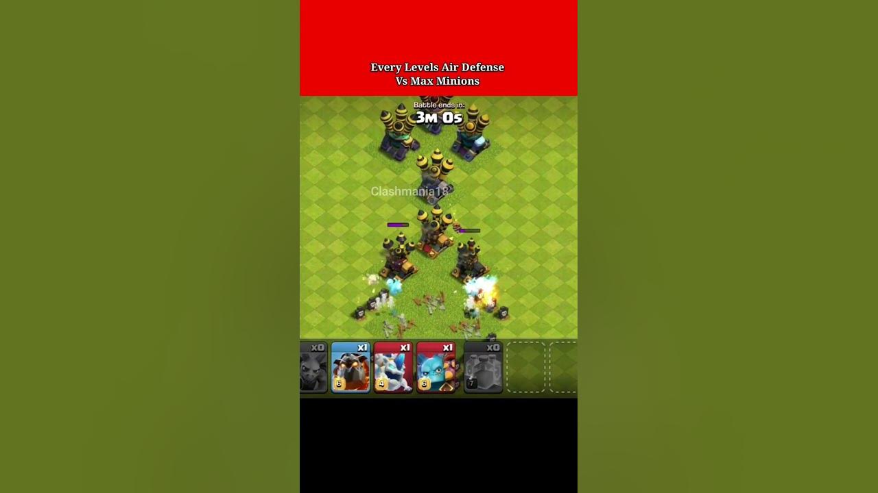 All Levels Air Defense Base Vs Minion & Super Minion Who Win? COC 