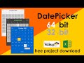 DatePicker for Excel WorkSheet. Simply DragDrop and use