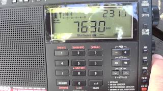US Military MARS net shortwave 7630 Khz USB Tecsun PL 680