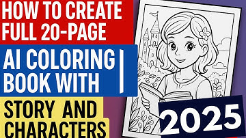 How to Create a Full 20-Page AI Coloring Book with Story and Characters in One Click