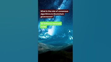 What is role consensus algorithms Blockchain governance?#GovernanceProposals#Thinker#sciencefather