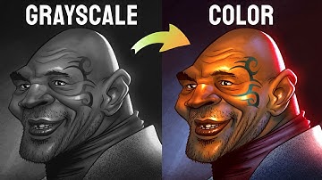GRAYSCALE to COLOR | Easiest Process| Digital Painting Tutorial (For Beginners)
