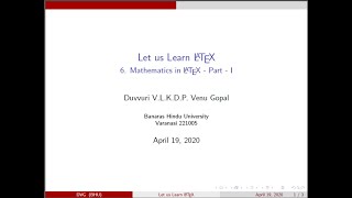 Typesetting mathematics in LaTeX - Part I