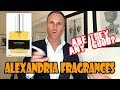 Alexandria Fragrances Review - Brasilia, Ombre Noir, Aromatic Conflict, Alexander Signature
