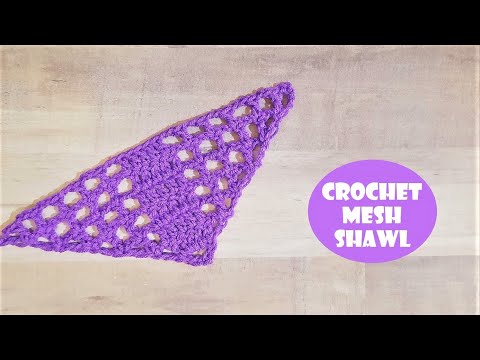 Crochet triangular mesh shawl | Crochet With Samra