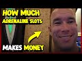 How much adrenaline slots makes money on youtube 2023