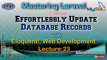Updating Data in Database Using PHP Laravel  11 Eloquent Model in Urdu | Hindi  Lecture 23