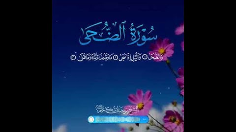 أجمل تلاوة🌹للشيخ رمضان شكور 🌹ماتيسر من سورة الضحی 🌸