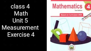 Class 4 Math | Unit 5 Exercise 4 | Measurements | KPK Textbook Board