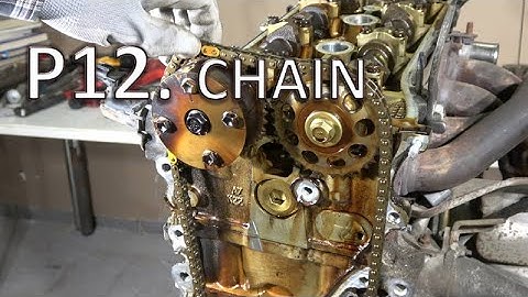 P12/41. How to Disassemble Toyota Camry 2.4 VVT-i engine 2AZ-FE: Timing chain removal