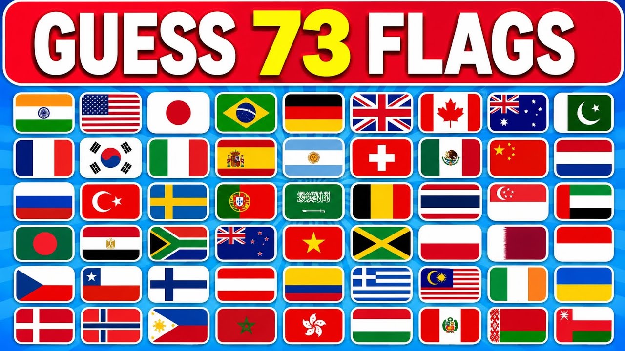 Guess 73 Country Flags Quiz 🚩 | Only Geniuses Score 100% - YouTube