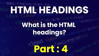 HTML Headings | #HTML | Tutorial 4 | #cordedeck