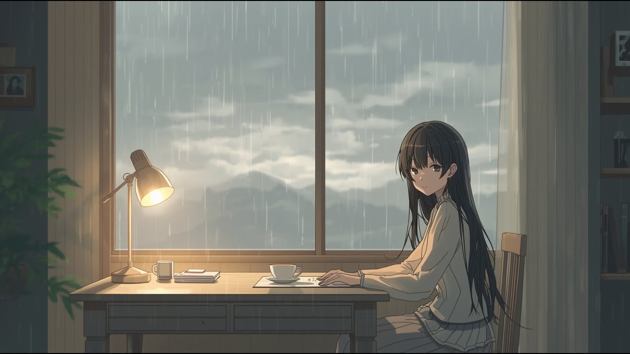 Rainy Window Lo Fi ☕  Soft Beats for Studying & Relaxation