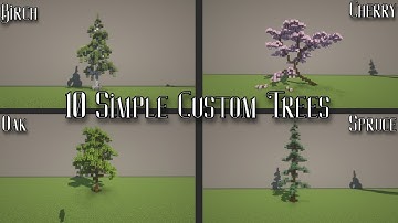 How To Build 10 Simple Custom Trees In Minecraft - World Download