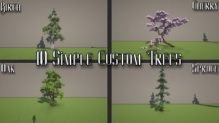 How To Build 10 Simple Custom Trees In Minecraft