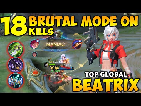 Unkillable Beatrix Brutal Mode 18 Kills Build Top Global 2021 Mobile Legends @officialmgid