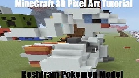 MineCraft 3D Pixel Art Tutorial - Reshiram Pokemon Model