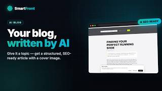 SmartFrontAI blogYour blog, written by AI