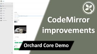 CodeMirror improvements - Orchard Core Demo