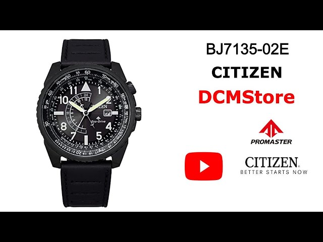 BJ7135-02E Citizen Promaster Nighthawk Black Leather - YouTube