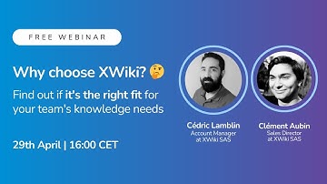 Why choose XWiki?