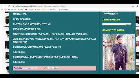 SYMPHONY I74 FIRMWARE CARE FLASH FILE WITHOUT RISK