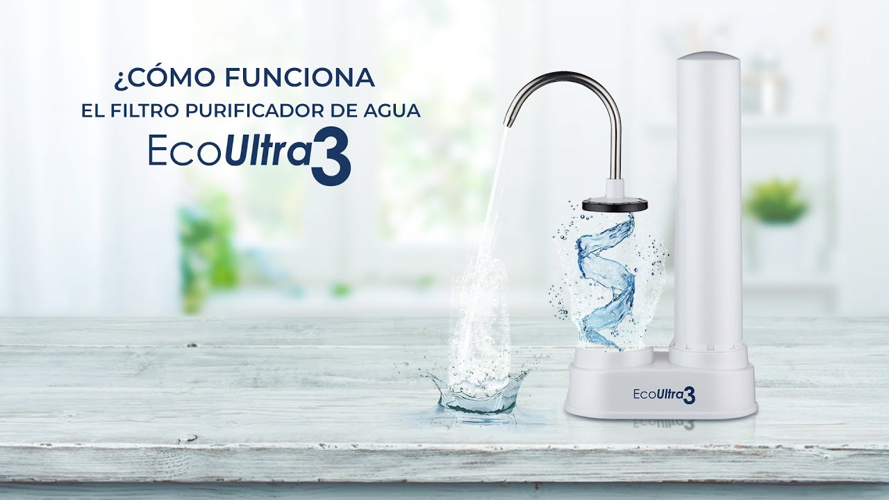 Funcionamiento filtro Purificador De Agua doble filtración Ecoultra3 