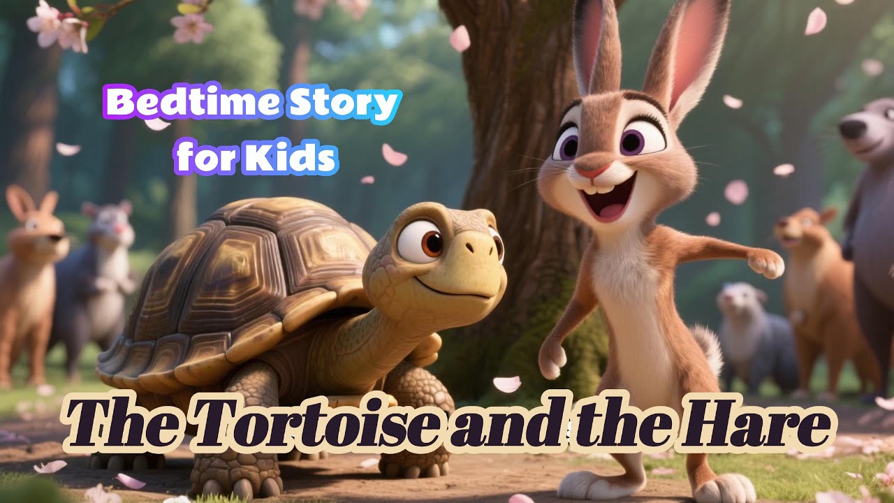 The Tortoise and the Hare Bedtime Story for Kids 🐢🐇 - YouTube