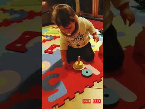 Montessori building blocks (13 month old baby)