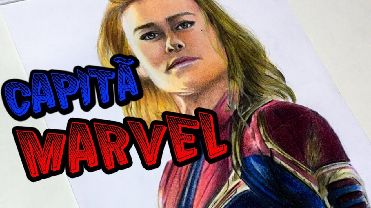 HOW TO DRAW MARVEL CAPTAIN COMO DESENHAR CAPITÃ MARVEL