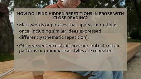 How Do I Find Hidden Repetitions In Prose With Close Reading? - The Language Library
