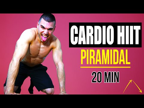 Rutina CARDIO HIIT 20 MINUTOS PIRAMIDAL QUEMA GRASA 🔥 Rutina de CARDIO PIRAMIDAL 20 MINUTOS EN CASA