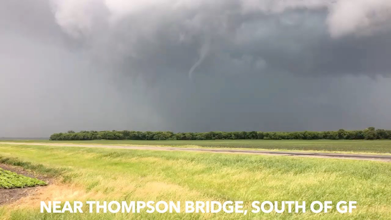 Funnel Cloud Sighting Near Thompson Bridge, South Of Grand Forks YouTube