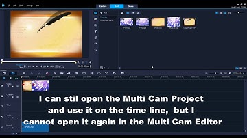 Corel VideoStudio 2018 - Problem with nesting projects using Multi Camera Editor