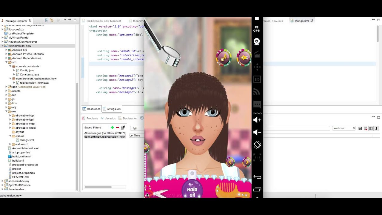 Real Hair Salon - Girls games - Source Code By Sell My Source Code ...