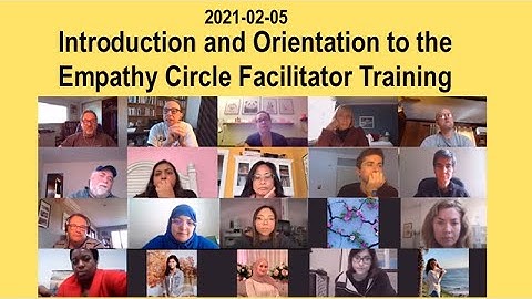 Introduction and Orientation to the Empathy Circle Facilitator
