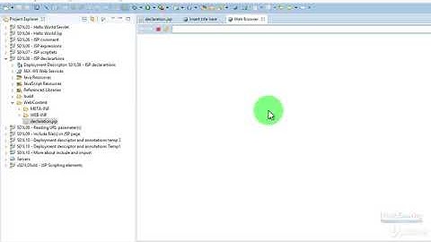 JSP declaration scripting element