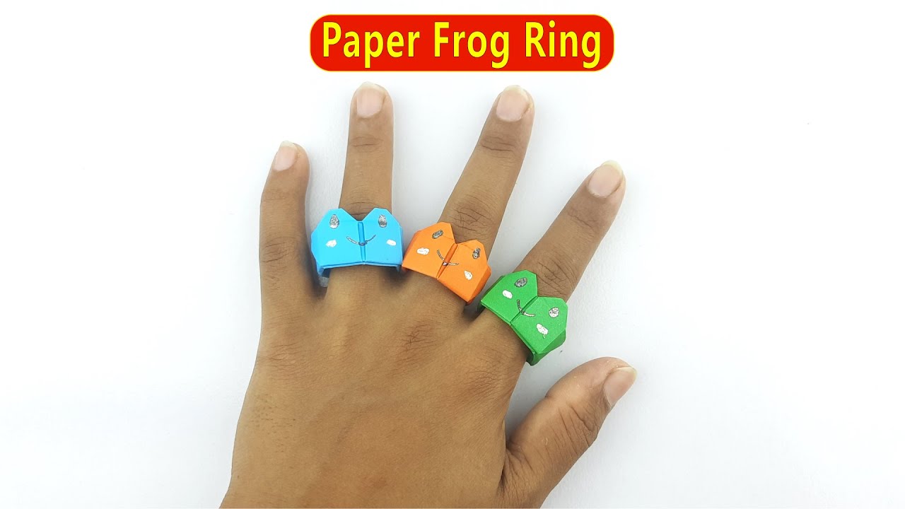 Origami Paper Frog Ring Easy Paper Crafts YouTube