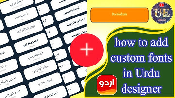 How to add costom Fonts in Urdu Designer || Urdu Designer me Fonts kaise add kare
