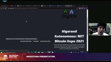 2021 MIT Bitcoin Hackathon | Algorand Autonomous Award Presentation