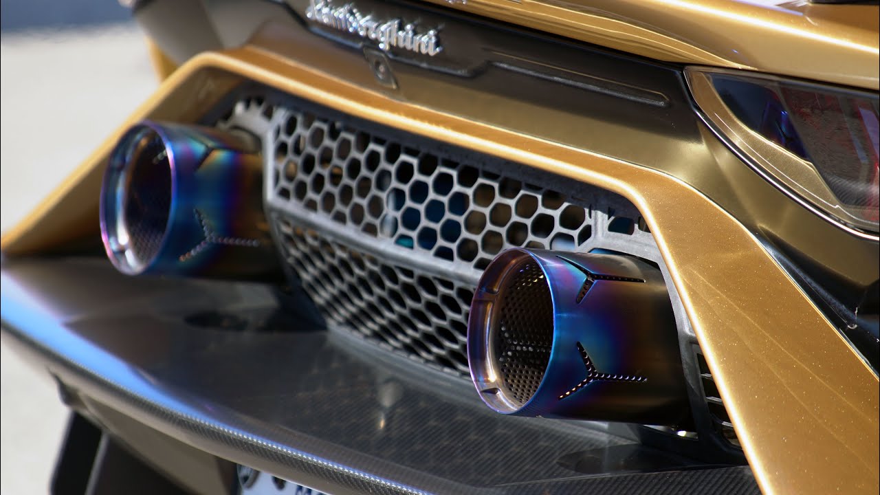 Aventador SVJ Titanium exhaust YouTube