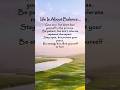 Life is about balance. Don’t be afraid to love and to give and to feel just balance it out.
