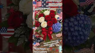 🇺🇸 Liberty & Roses 🌹 Luxury Patriotic Flower Arrangement #elpasotx #memorialdayflowers #memorialday