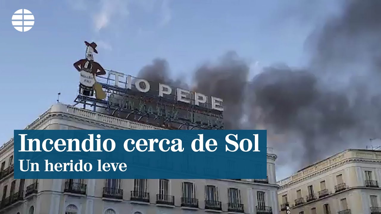 Un herido leve en un incendio de una vivienda en pleno centro de Madrid
